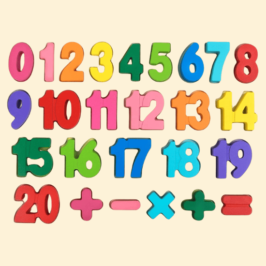 Wooden Number Puzzle for Toddlers 3-5 Years Old