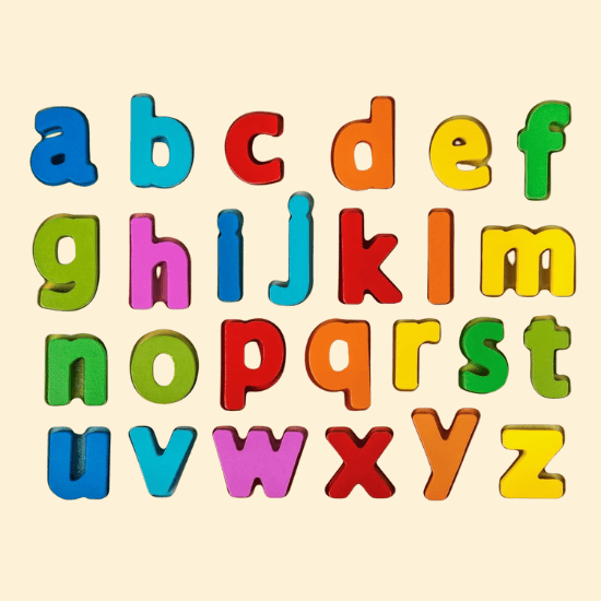 Wooden Lowercase Alphabet Puzzle for Toddlers 3-5 Years Old