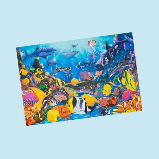 Underwater Ocean Floor Puzzle – 48 Piece Jumbo Jigsaw for Toddlers & Kids Ages 3+