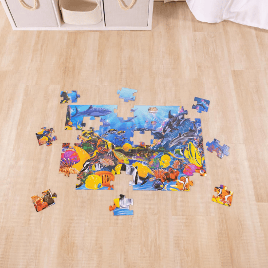 Underwater Ocean Floor Puzzle – 48 Piece Jumbo Jigsaw for Toddlers & Kids Ages 3+