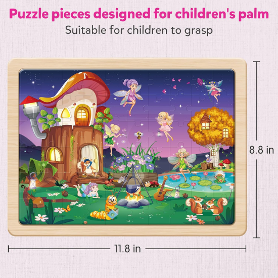 6-Pack Wooden Vehicle Jigsaw Puzzles for Kids Ages 4–8