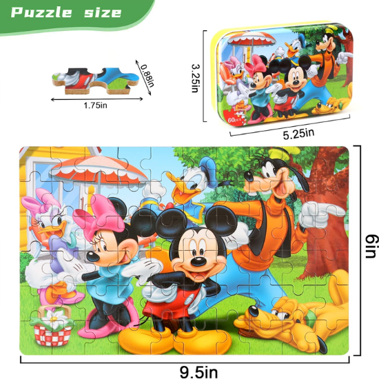 60-Piece Educational Jigsaw Puzzle for Kids Ages 3–8