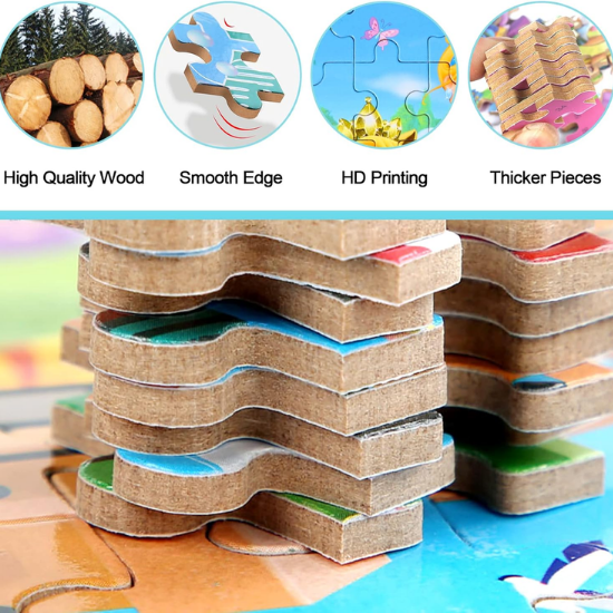 60-Piece Educational Jigsaw Puzzle for Kids Ages 3–8