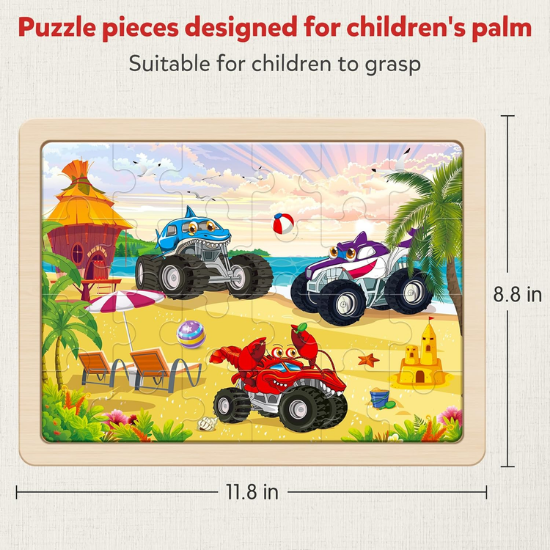 Wooden Puzzle Set – Girls Themes – 4 Pack – 24 Pieces