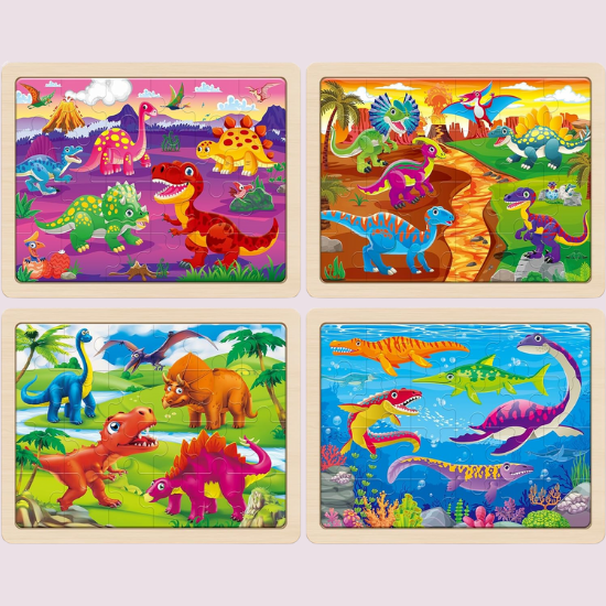 Wooden Puzzle Set – Girls Themes – 4 Pack – 24 Pieces
