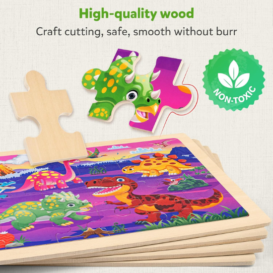 Wooden Puzzle Set – Girls Themes – 4 Pack – 24 Pieces