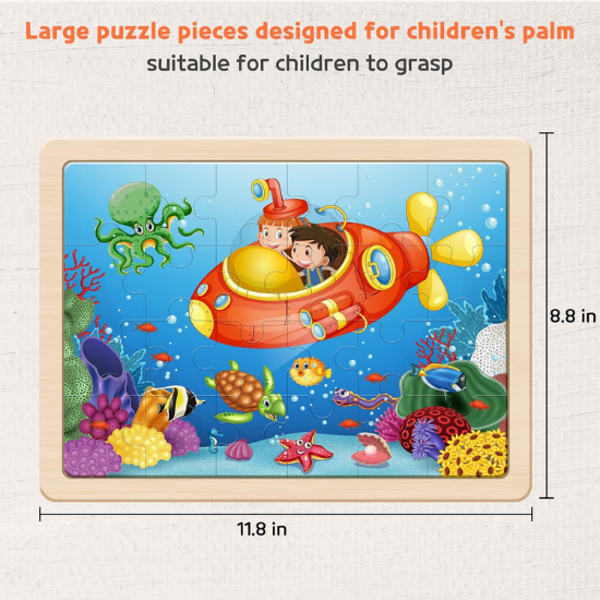 Wooden Puzzle Set – Girls Themes – 4 Pack – 24 Pieces