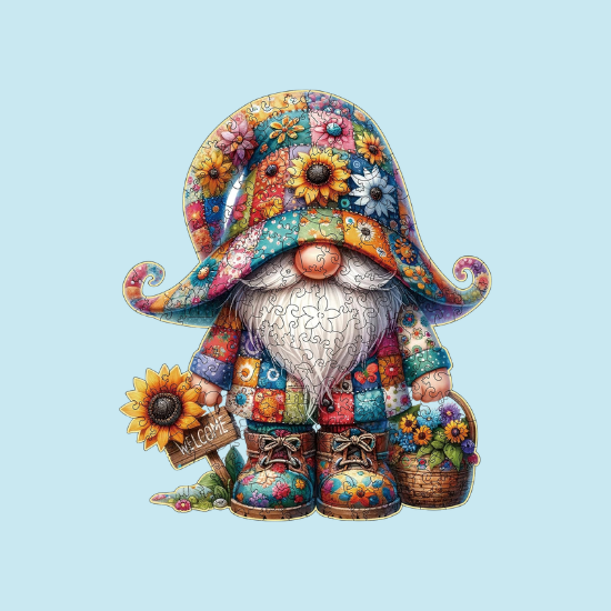 Gnome Wooden Jigsaw Puzzle for Adults