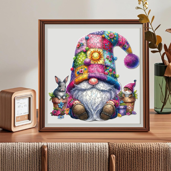 Gnome Wooden Jigsaw Puzzle for Adults