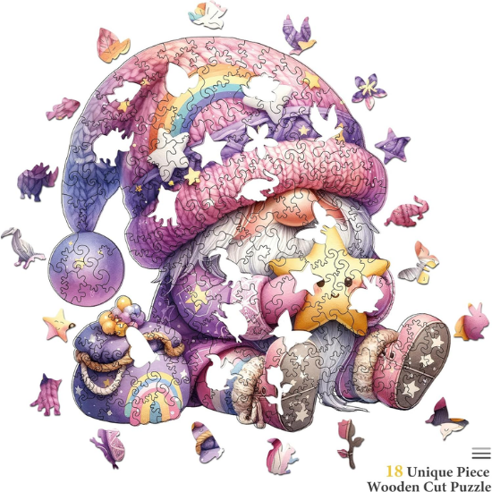 Gnome Wooden Jigsaw Puzzle for Adults