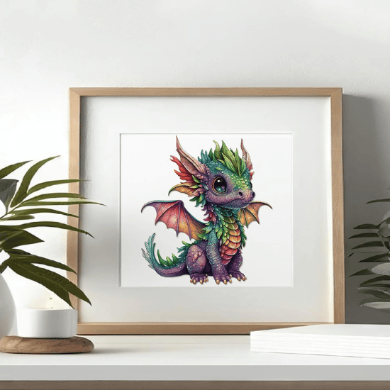 Dragon Wooden Jigsaw Puzzle for Adults – 200 Unique Irregular Animal
