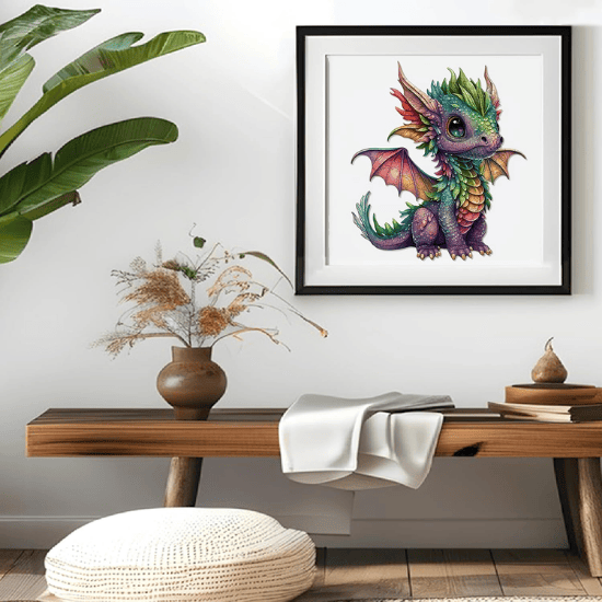 Dragon Wooden Jigsaw Puzzle for Adults – 200 Unique Irregular Animal