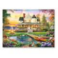 300-Piece Jigsaw Puzzle for Adults, Lakeside Villa & Garden Theme