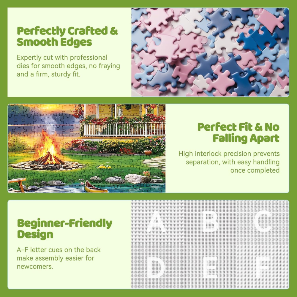 300-Piece Jigsaw Puzzle for Adults, Lakeside Villa & Garden Theme