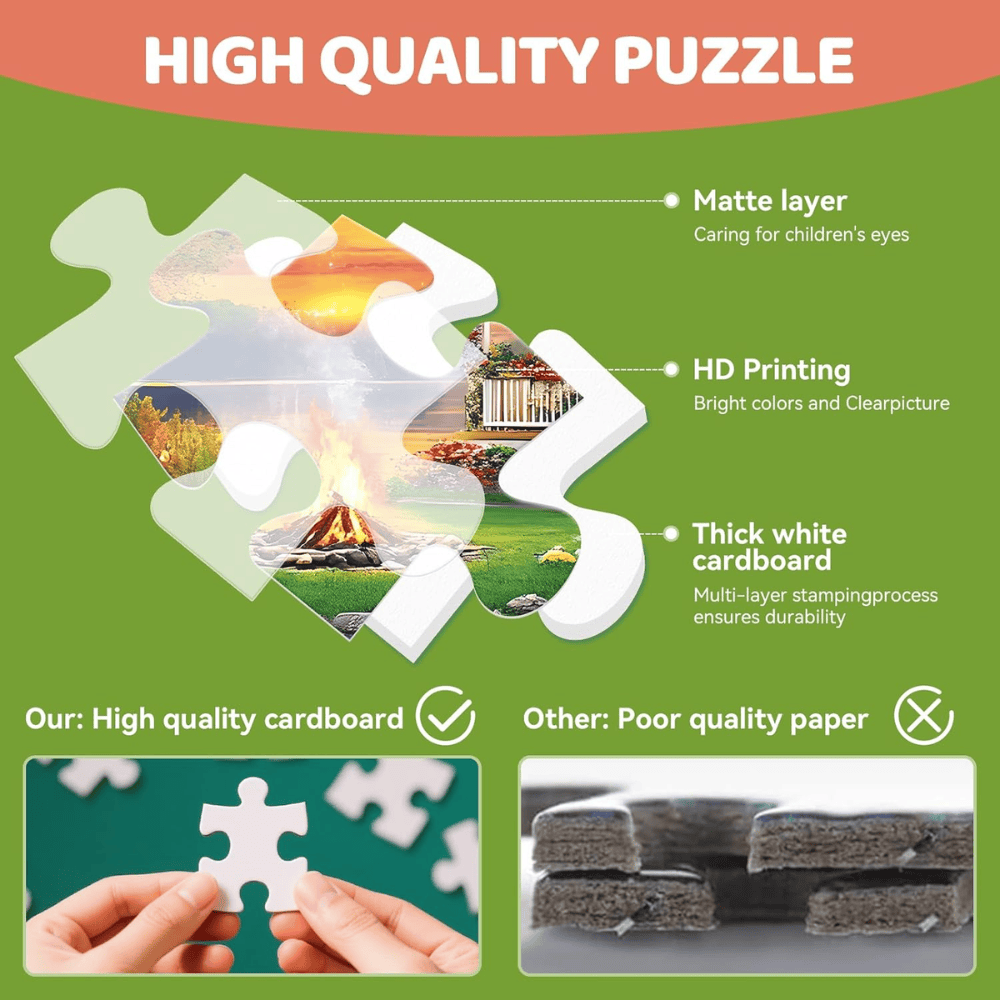 300-Piece Jigsaw Puzzle for Adults, Lakeside Villa & Garden Theme