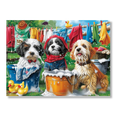 300-Piece Jigsaw Puzzle for Adults, Cute Puppies Doing Laundry Theme